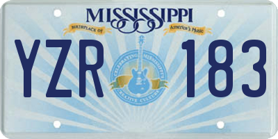 MS license plate YZR183