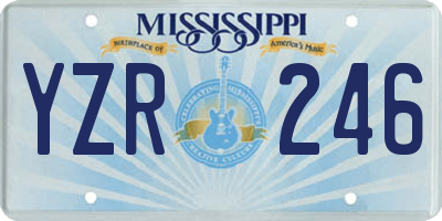 MS license plate YZR246