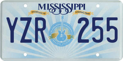 MS license plate YZR255