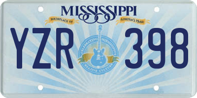 MS license plate YZR398