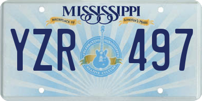 MS license plate YZR497