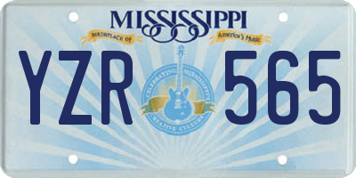 MS license plate YZR565