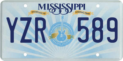 MS license plate YZR589