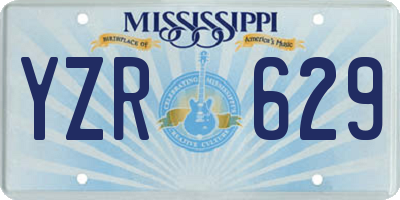 MS license plate YZR629