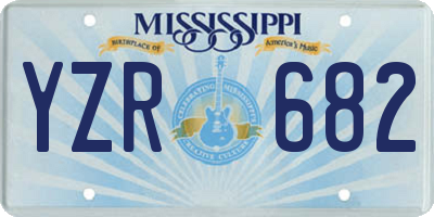MS license plate YZR682