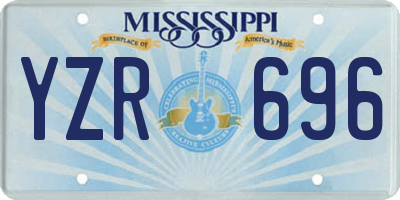 MS license plate YZR696
