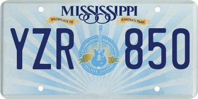 MS license plate YZR850