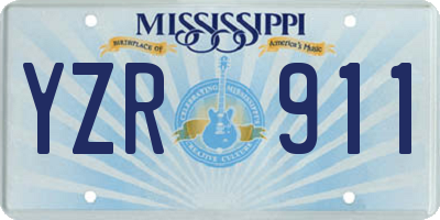 MS license plate YZR911