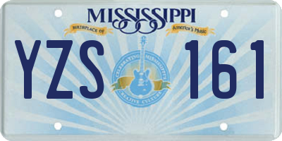 MS license plate YZS161