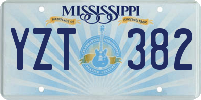 MS license plate YZT382