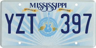 MS license plate YZT397