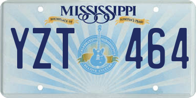 MS license plate YZT464