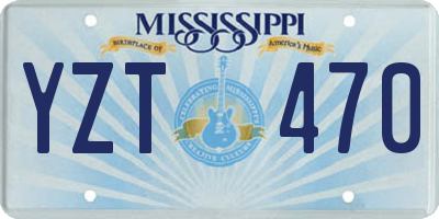 MS license plate YZT470