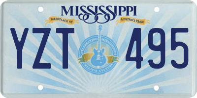 MS license plate YZT495