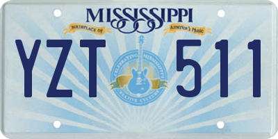 MS license plate YZT511