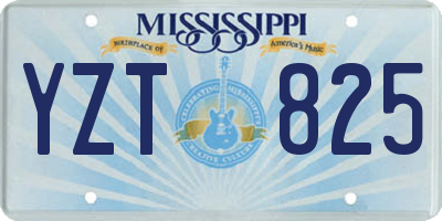 MS license plate YZT825
