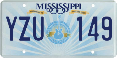 MS license plate YZU149