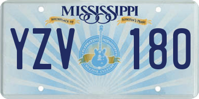 MS license plate YZV180