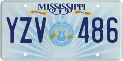 MS license plate YZV486