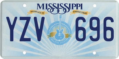 MS license plate YZV696