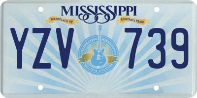MS license plate YZV739