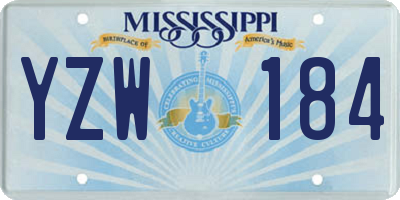 MS license plate YZW184