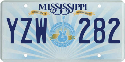 MS license plate YZW282