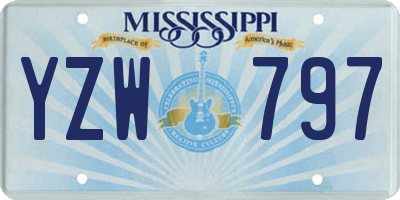 MS license plate YZW797