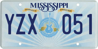 MS license plate YZX051