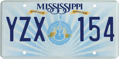 MS license plate YZX154