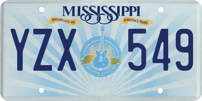 MS license plate YZX549