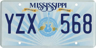 MS license plate YZX568