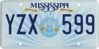 MS license plate YZX599
