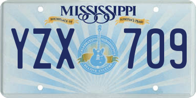 MS license plate YZX709