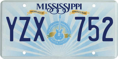 MS license plate YZX752