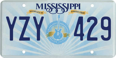MS license plate YZY429