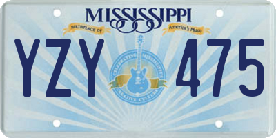 MS license plate YZY475