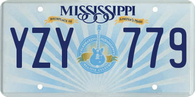 MS license plate YZY779
