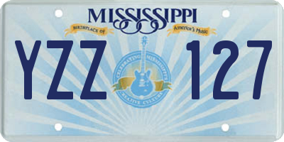 MS license plate YZZ127