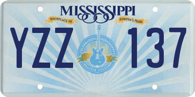MS license plate YZZ137