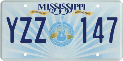 MS license plate YZZ147