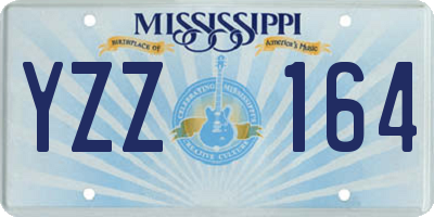 MS license plate YZZ164