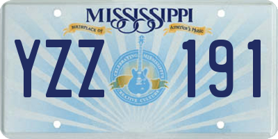 MS license plate YZZ191