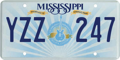 MS license plate YZZ247