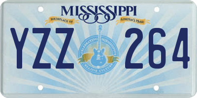 MS license plate YZZ264