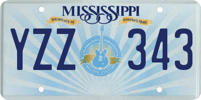 MS license plate YZZ343