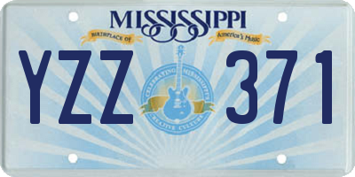 MS license plate YZZ371