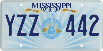 MS license plate YZZ442