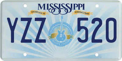 MS license plate YZZ520