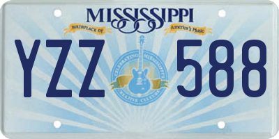 MS license plate YZZ588